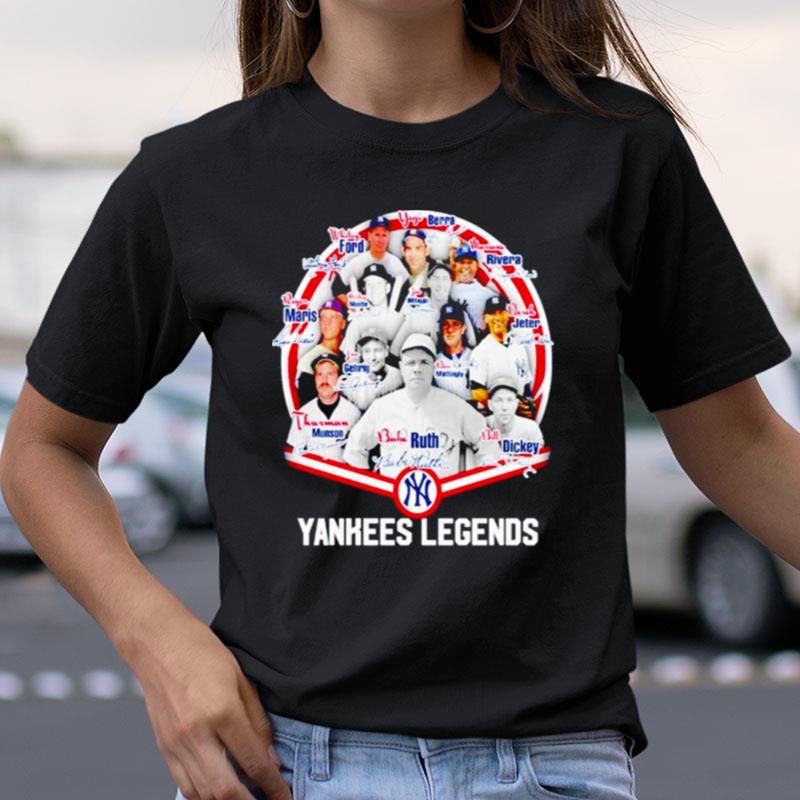 New York Yankees Players Yankees Legends Signatures Shirts