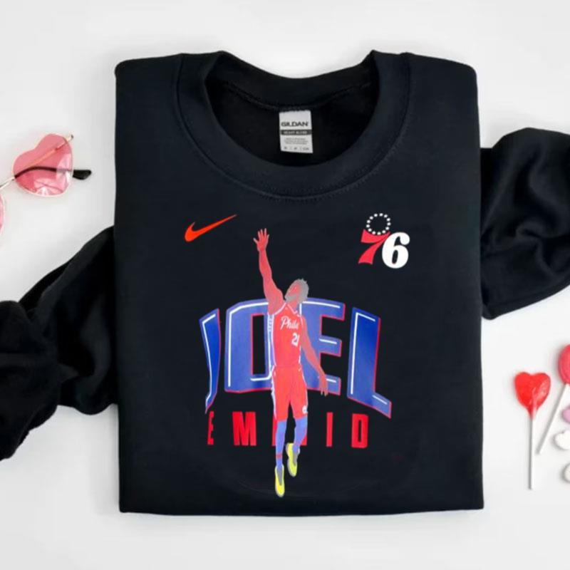 Nike Joel Embiid Black Philadelphia 76Ers Hero Performance Shirts
