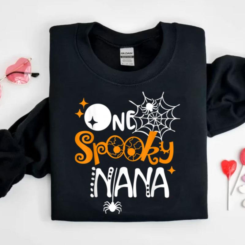 One Spooky Nana Funny Halloween Bats Spider Web Shirts