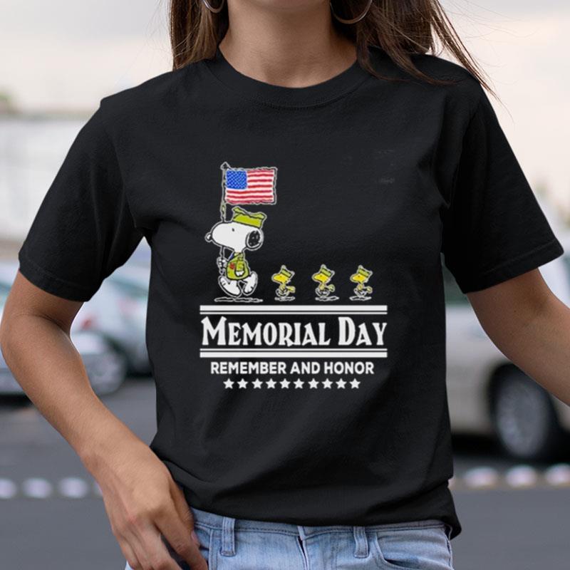 Peanuts Snoopy Memorial Day Remember And Honor Shirts