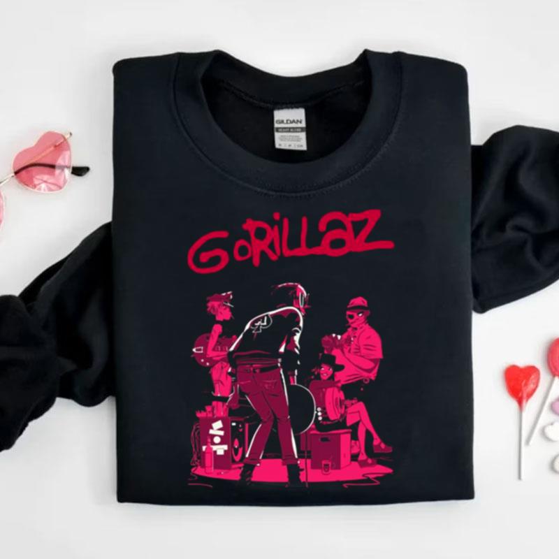 Pink Art Gorillaz Are An English Virtual Band Shirts