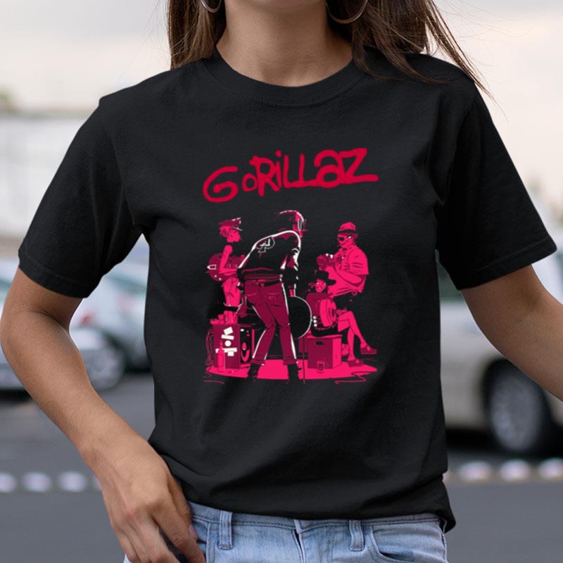 Pink Art Gorillaz Are An English Virtual Band Shirts