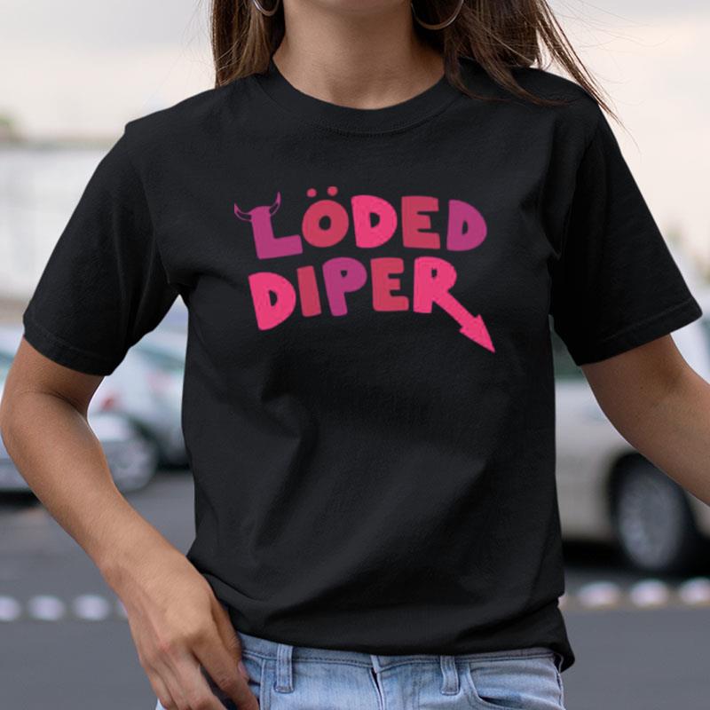 Pink Text Design Rodrick Heffley Loded Diper Shirts