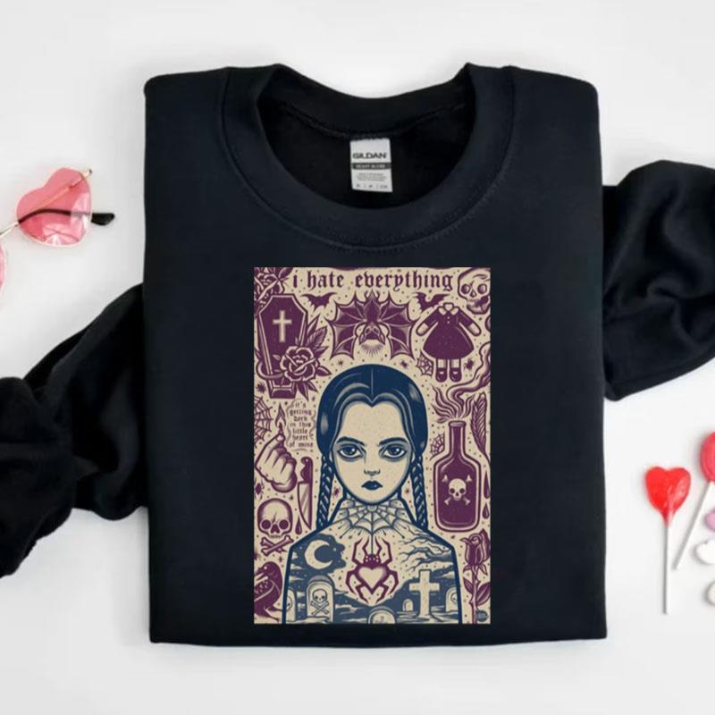 Quote I Hate Everything Wednesday Addams Vintage Shirts