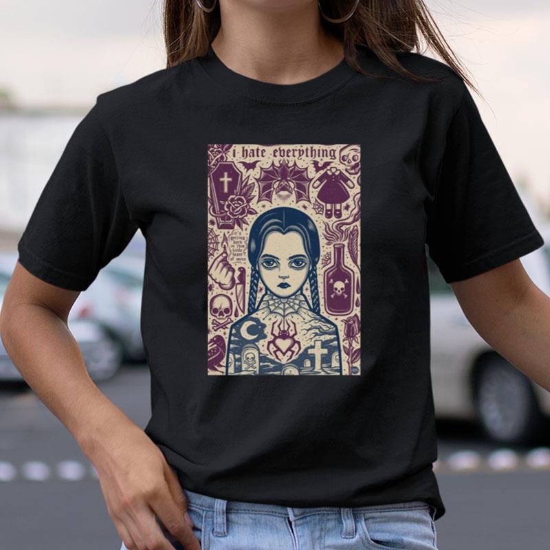 Quote I Hate Everything Wednesday Addams Vintage Shirts