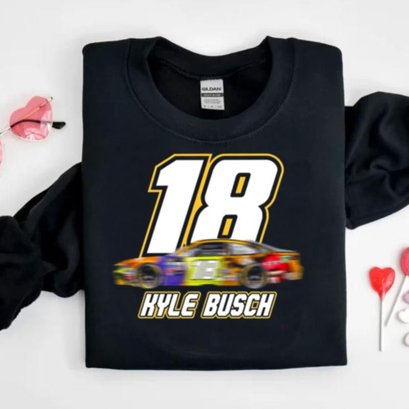 Racing Car Kyle Busch 18 Gift For Fans Shirts
