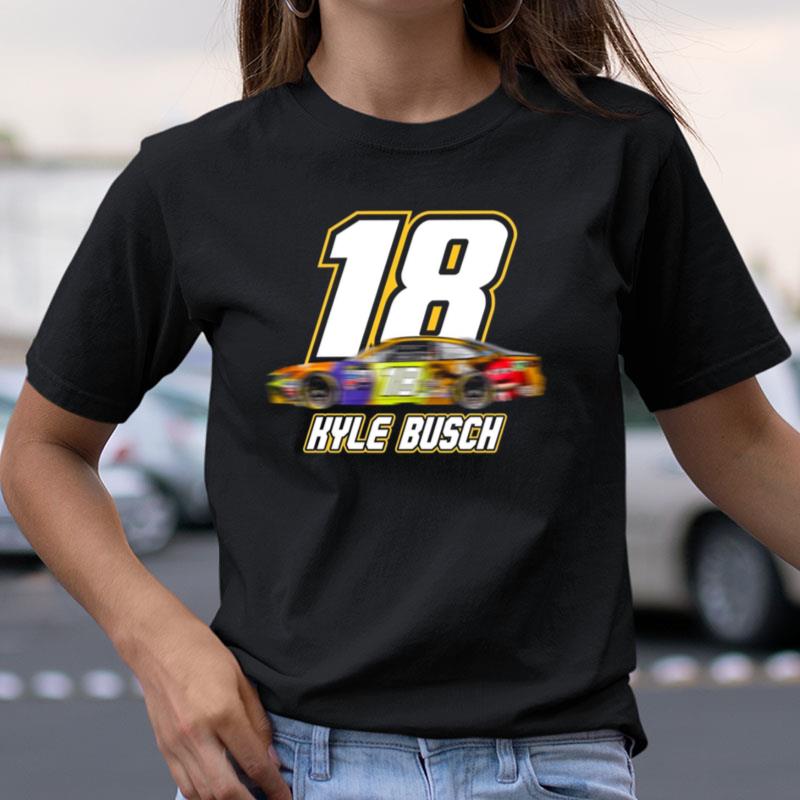 Racing Car Kyle Busch 18 Gift For Fans Shirts