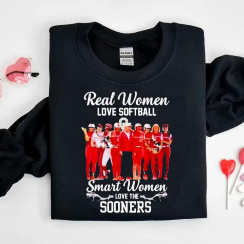 Real Women Love Baseball Smart Women Love The Sooners Shirts