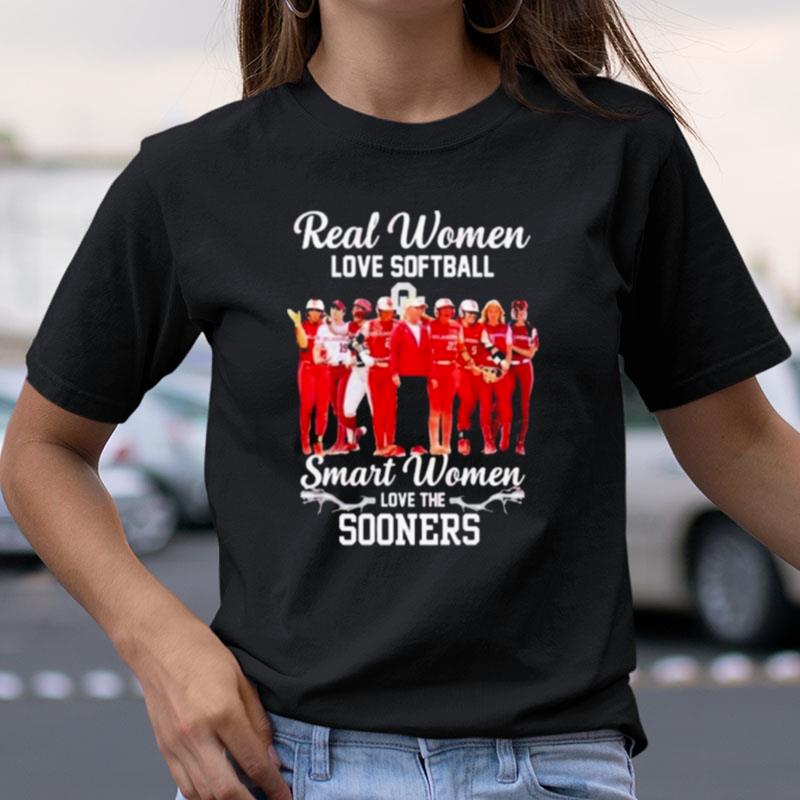 Real Women Love Baseball Smart Women Love The Sooners Shirts