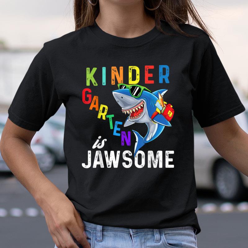 Retro Kindergarten Jawsome Funny Shark Back To School Shirts