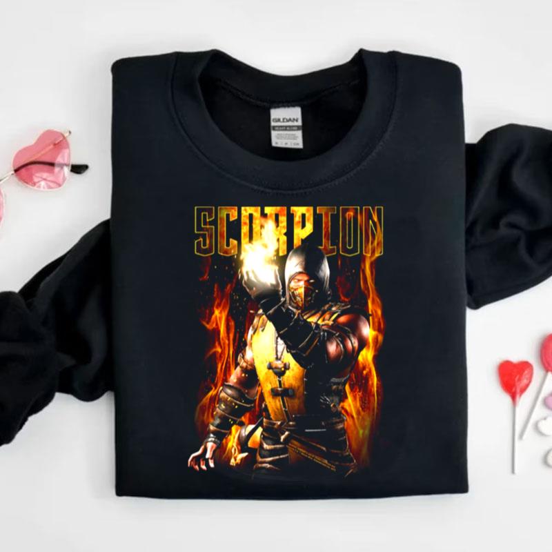 Scorpion Golden Color Design Mortal Komba Shirts