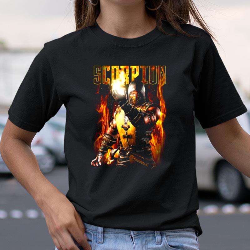 Scorpion Golden Color Design Mortal Komba Shirts