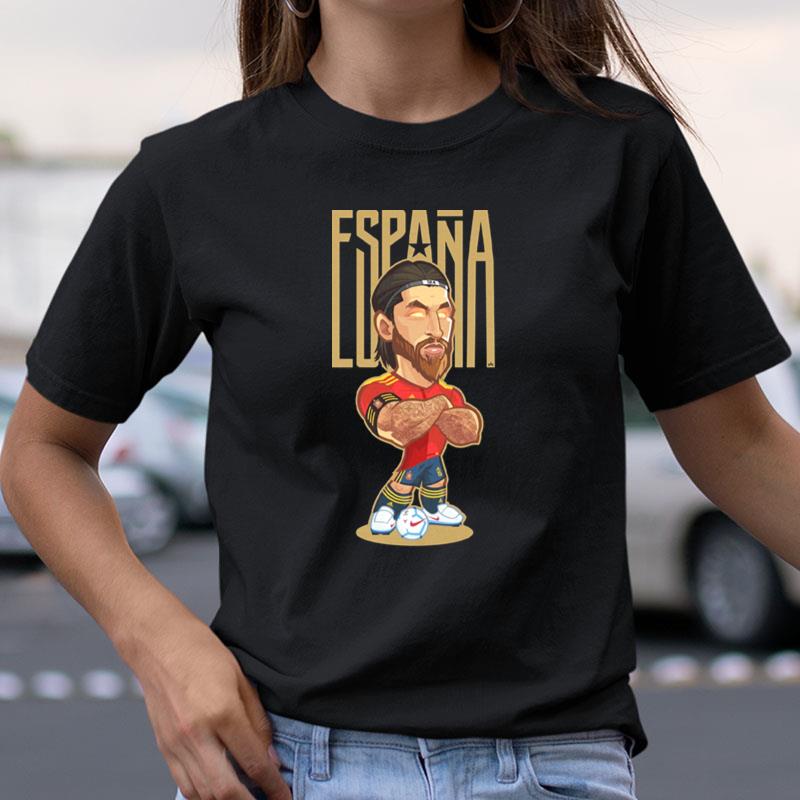 Sergio Ramos España Chibi Soccer Player Shirts