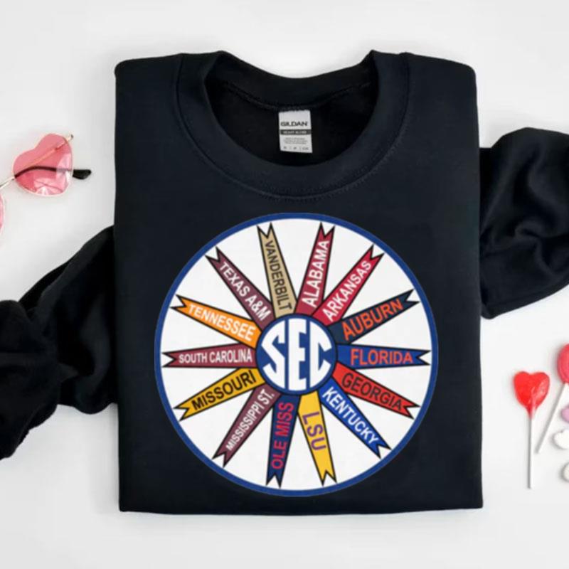 Southeastern Conference Throwback Pinwheel Shirts