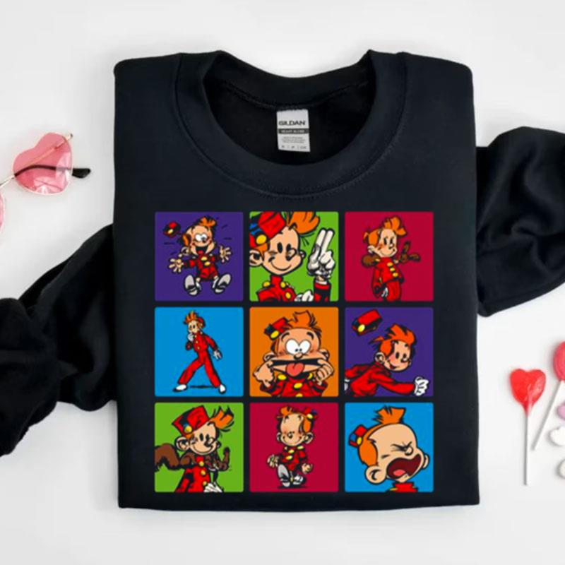 Spirou Squares Gaston Lagaffe Shirts