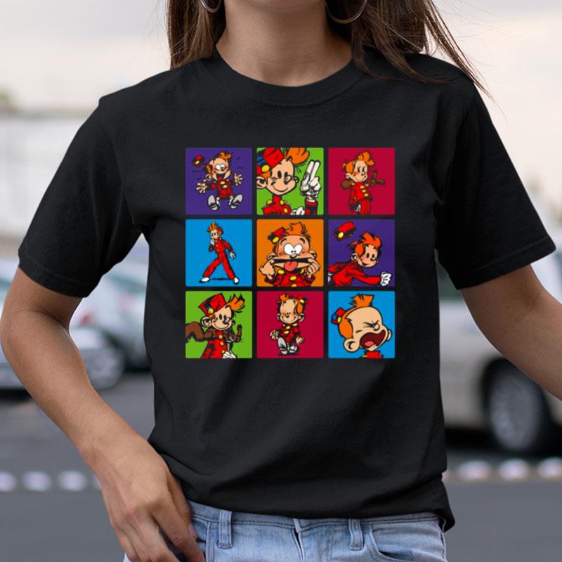 Spirou Squares Gaston Lagaffe Shirts