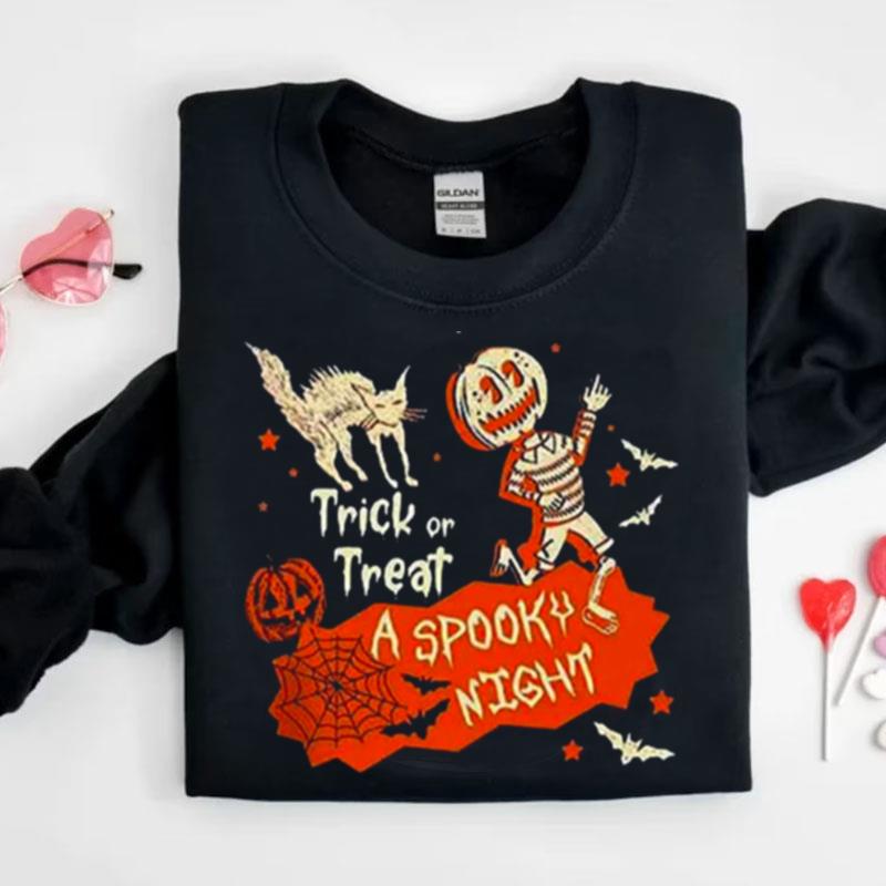 Spooky Halloween Horror Nights Trick R Treat Skeleton Pumpkin Shirts