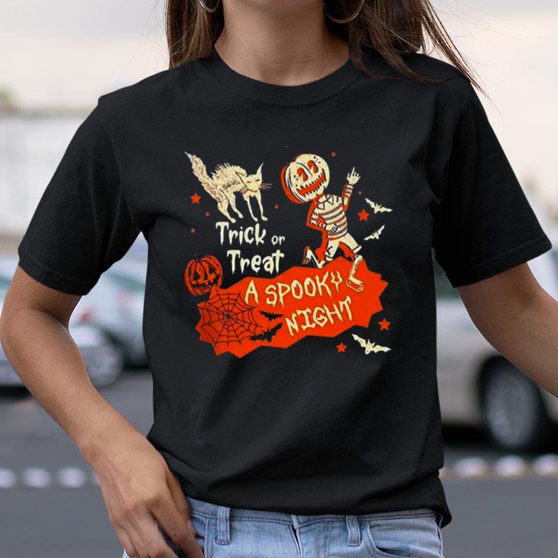 Spooky Halloween Horror Nights Trick R Treat Skeleton Pumpkin Shirts