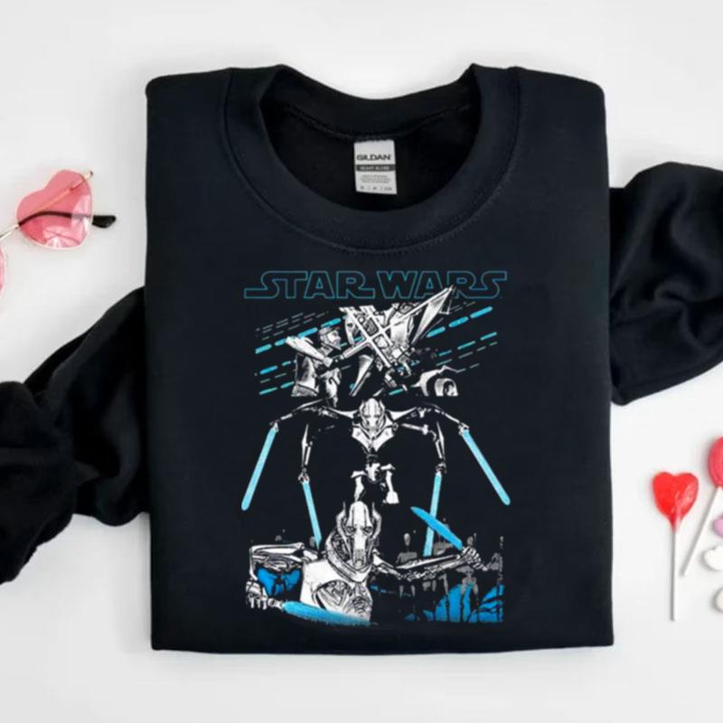 Star Wars General Grievous Lightsaber Panels Shirts