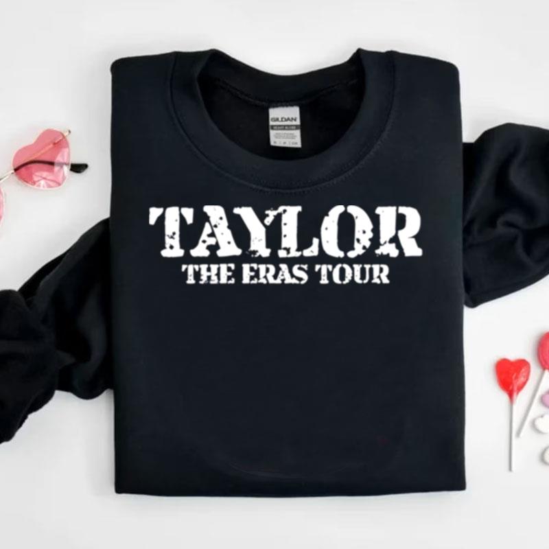 The Eras Tour White Text Design Taylor Shirts