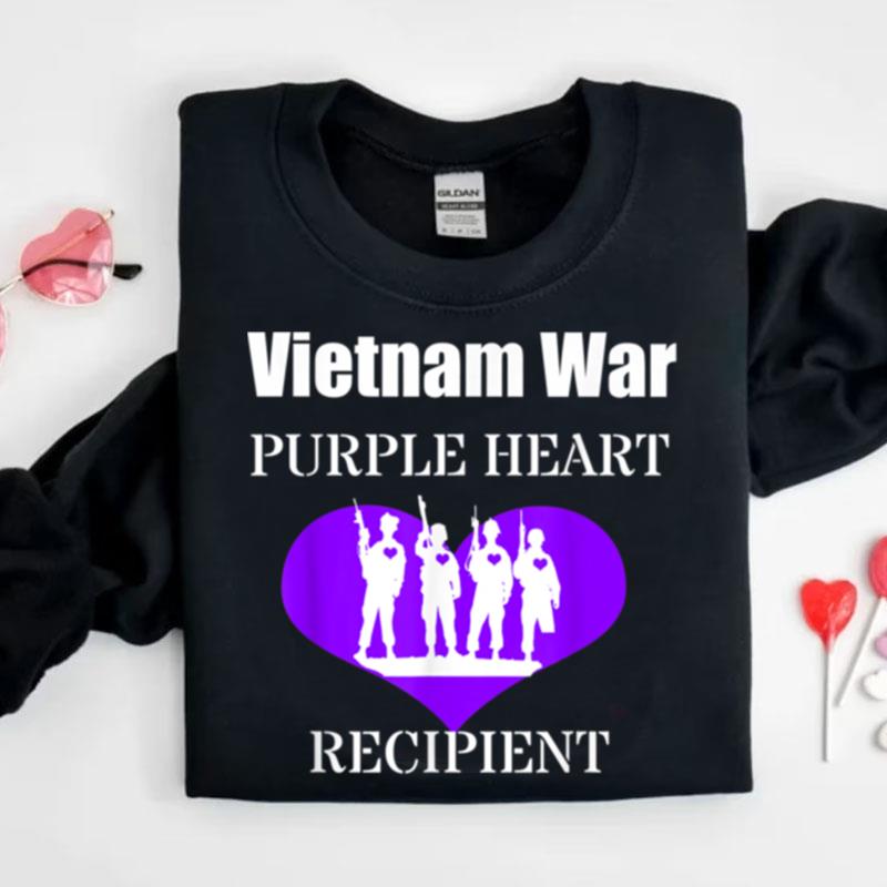 Vietnam War Purple Heart Recipient Veterans Memorial Shirts