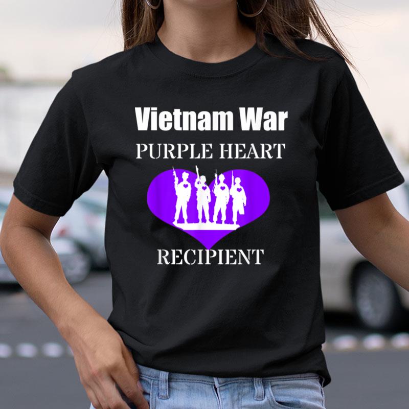 Vietnam War Purple Heart Recipient Veterans Memorial Shirts