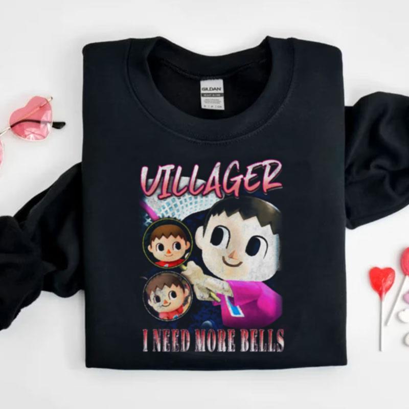 Villager I Need More Bells Smash Bros Vintage Shirts