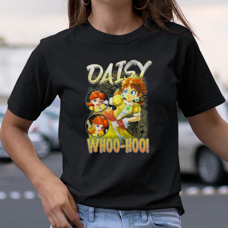Yellow Princess Daisy Whoo Hoo Smash Bros Vintage Shirts